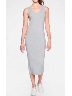 Like new! Athleta River Rib Sweater Dress - Merino Extra Fine Wool - Gray